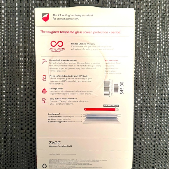 Zagg Invisible Shield Glass Screen Protector iPhone 6s Plus/ 7 Plus/ 8 Plus - Picture 2 of 2